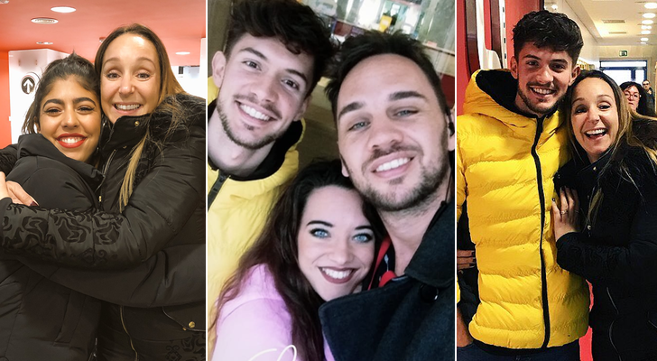 Carlos Right, Pablo Wessling y Noelia en las instalaciones de 'OT 2018'