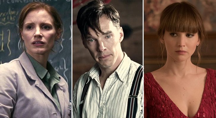 Jessica Chastain, Benedict Cumberbatch y Jennifer Lawrence