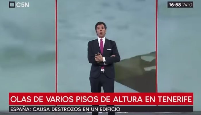 El presentador que sembró la polémica informando sobre el temporal Canarias