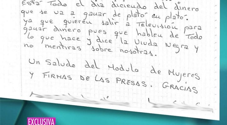 Fragmento de la cara que las presas han enviado a &#39;El programa de Ana Rosa&#39;