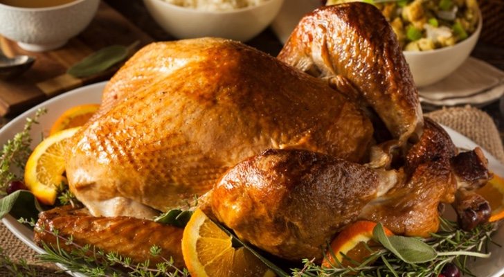 El pavo de la noche de Acción de Gracias