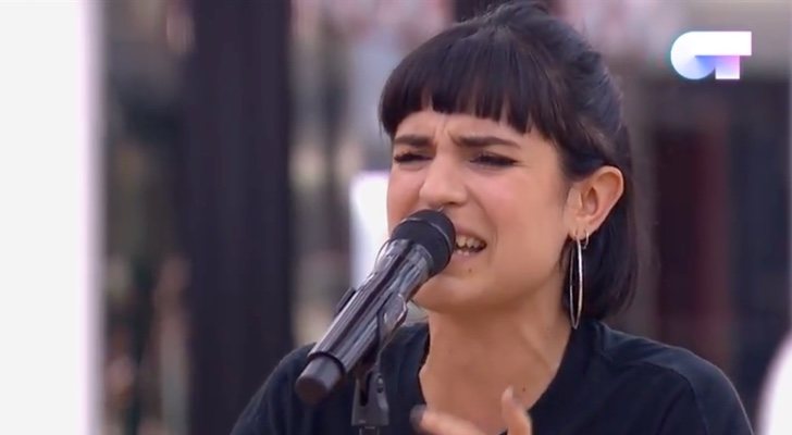 Natalia, durante el primer pase de micros de la Gala 10 de 'OT 2018'