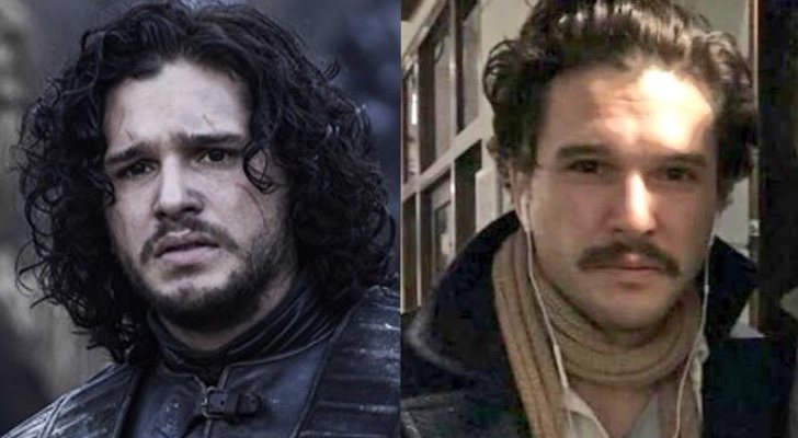 Kit Harington al interpretar a Jon Nieve en 'Juego de Tronos' comparado con su cambio de look tras la serie