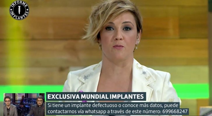 Cristina Pardo en 'Liarla Pardo' desvelando la exclusiva del Informe Implantes