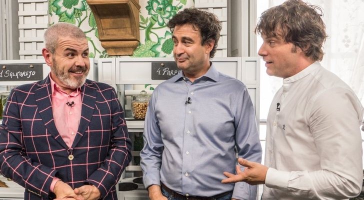Lorenzo Caprile, Pepe Rodríguez y Jordi Cruz, en la final de 'MasterChef Celebrity 3'