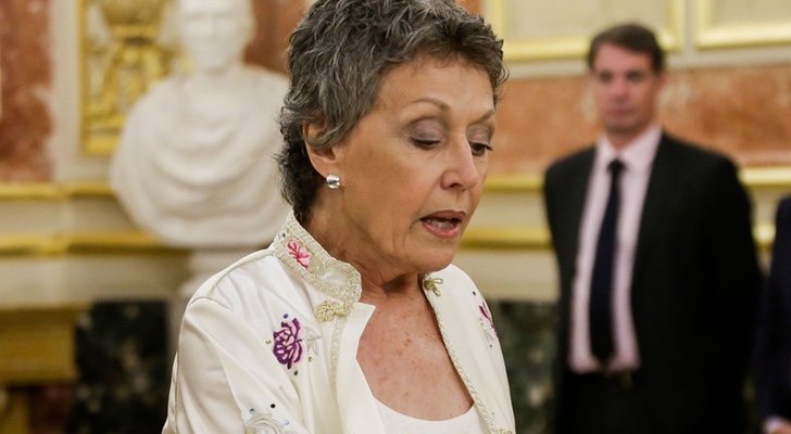 Rosa María Mateo en la toma de posesión del cargo