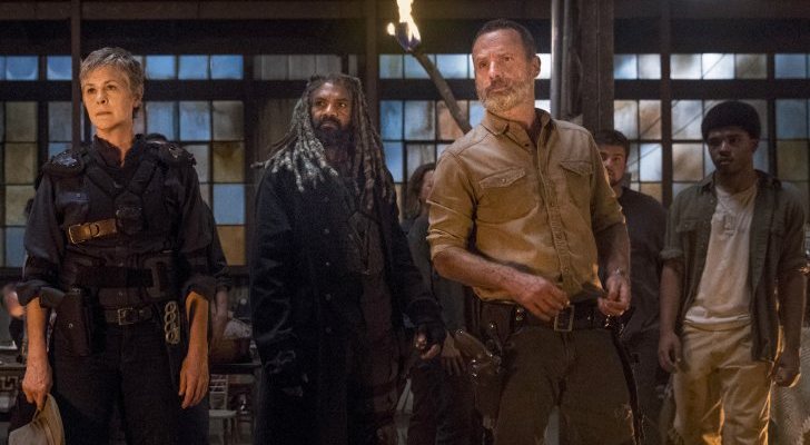 Parte del reparto de 'The Walking Dead' en la novena temporada