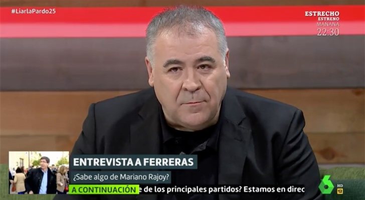 Antonio Gª Ferreras visitó el plató de 'Liarla Pardo'