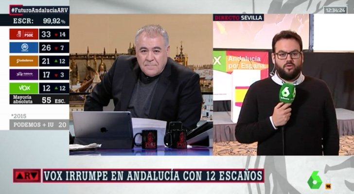José Enrique Monrosi, periodista de laSexta, vetado por VOX en rueda de prensa