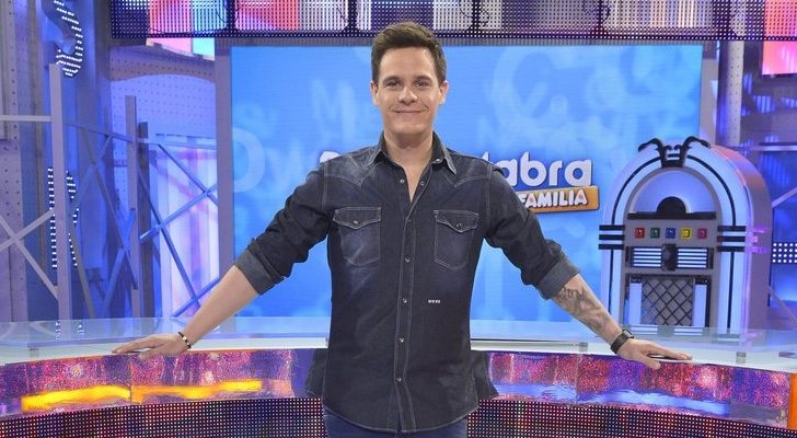 Christian Gálvez en el plató de la edición 'En familia' de 'Pasapalabra'