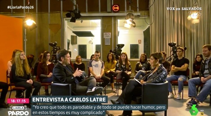 Carlos Latre ante Cristina Pardo en 'Liarla Pardo'