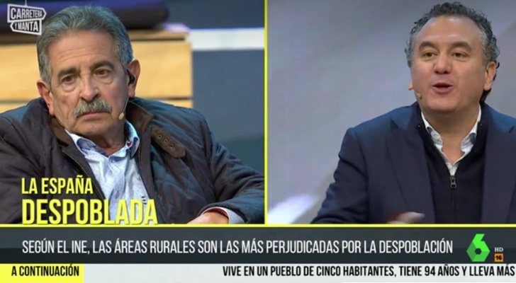 Miguel Ángel Revilla y Roberto Brasero en su debate de 'Carretera y manta'