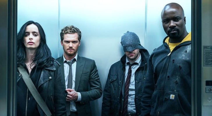 Los protagonistas de 'The Defenders', serie de Netflix que cruza a sus principales superhéroes de Marvel