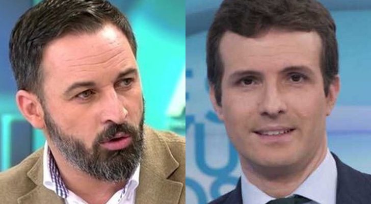Santiago Abascal (VOX) y Pablo Casado (PP)