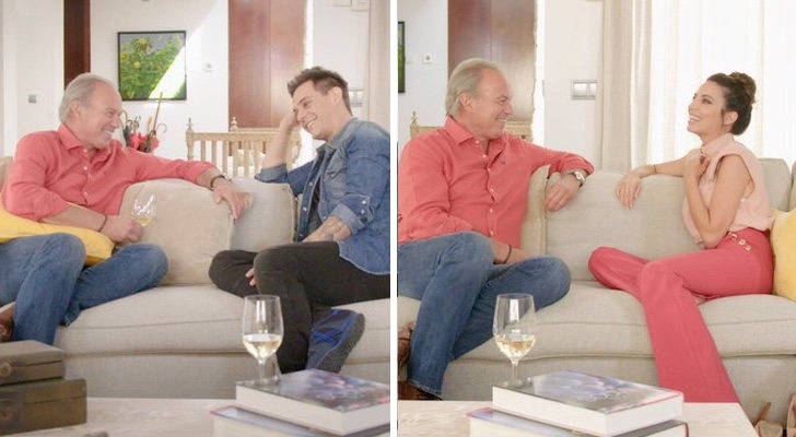 Bertín Osborne, con Christian Gálvez y Almudena Cid, en 'Mi casa es la tuya'