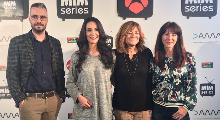 Javier Gómez Santander, Isabel Vázquez, Sonia Martínez y Esther Martínez Lobato en el festival MiM Series 2018