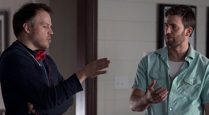 Marc Webb con Chris Evans en el rodaje de "Un don excepcional"