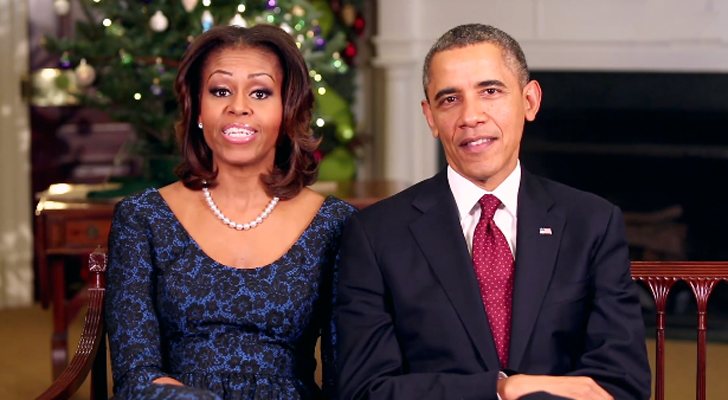 Los Obama en su discurso de Navidad