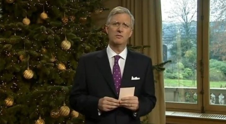 Felipe de Bélgica dando su mensaje de Navidad