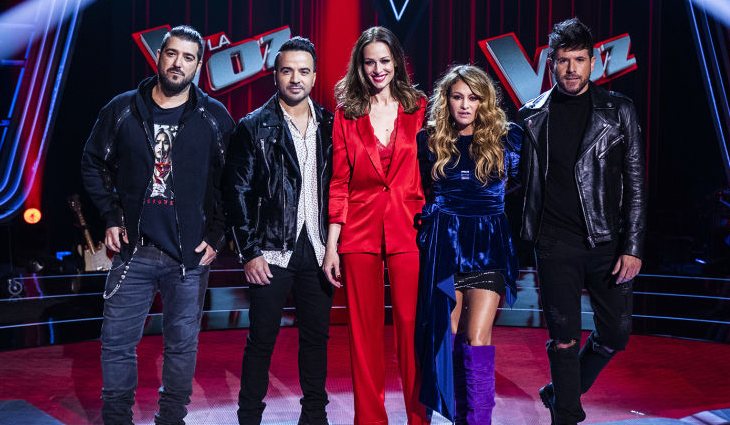 Los jueces y la presentadora, Eva González, de &#39;La Voz&#39; en Antena 3