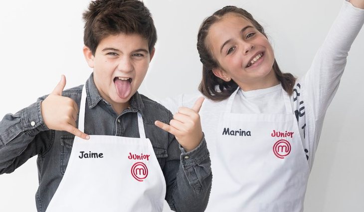 Jaime (izq) y Marina (der), concursantes de 'MasterChef Junior 6'