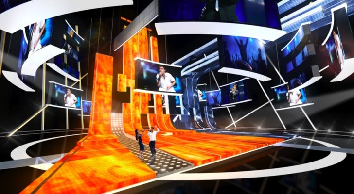 Escenario de Eurovision 2009 en Moscú, similar al de este año