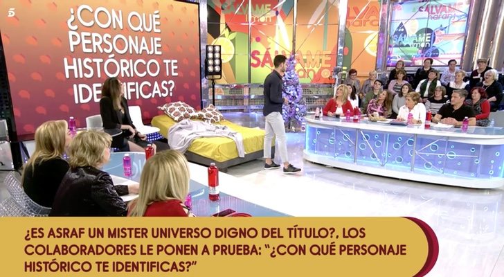 Asraf Benno se somete a un test de cultura general en &#39;Sálvame&#39;