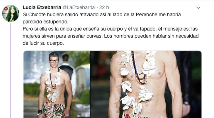 Tuit de Lucía Etxebarría