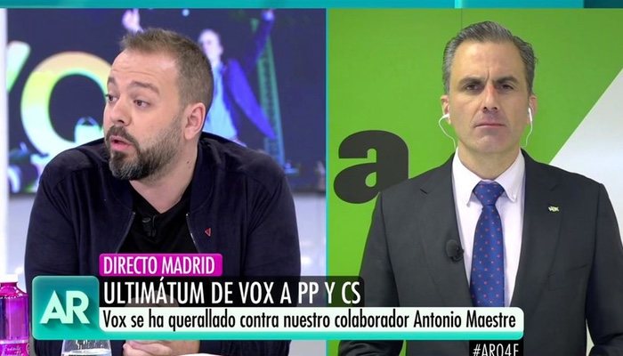 Antonio Maestre y Ortega Smith en 'El programa de Ana Rosa'