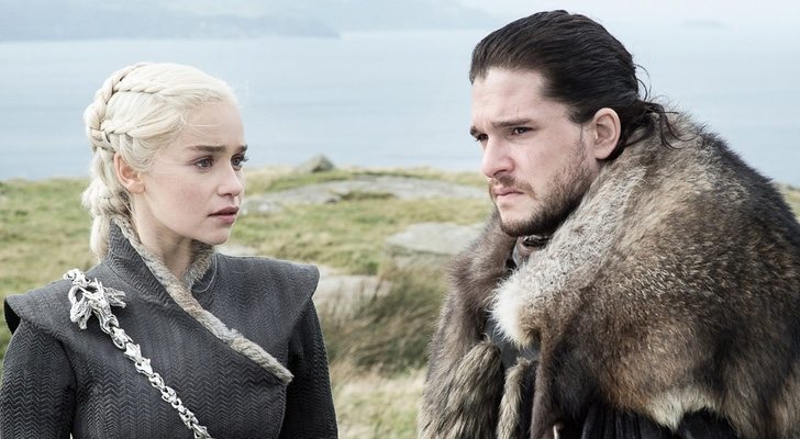 Jon Nieve y Danearys Targaryen en la séptima temporada de 'Juego de Tronos'