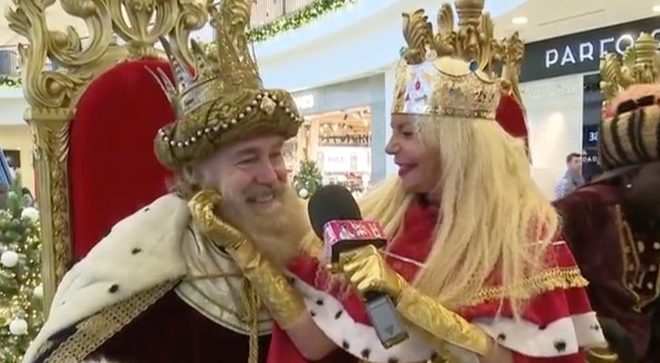 El Rey Gaspar y Leticia Sabater