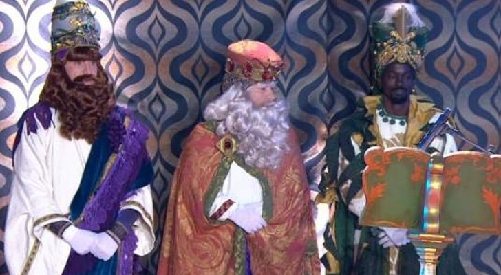 Los Reyes Magos en la cabalgata de Vilanova i la Geltrú 