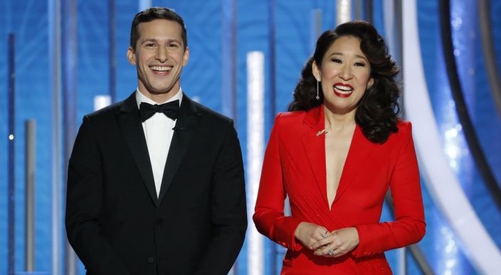 Sandra Oh y Andy Samberg, presentadores de los Globos de Oro 2019