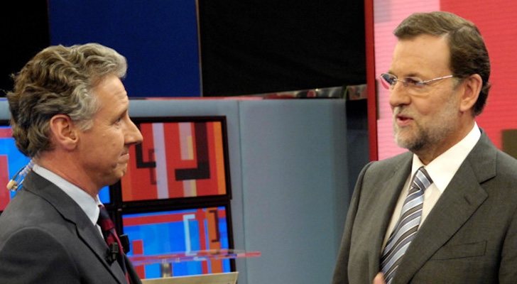 Lorenzo Milá y Mariano Rajoy en 'Tengo una pregunta para usted'