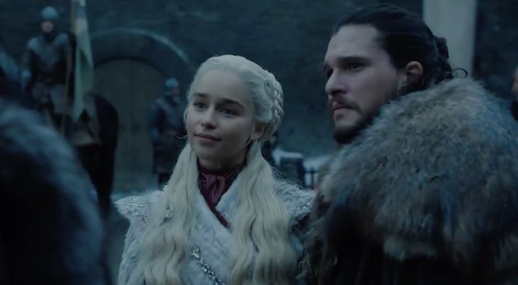 Emilia Clarke y Kit Harington en la octava temporada de &#39;Juego de Tronos&#39;