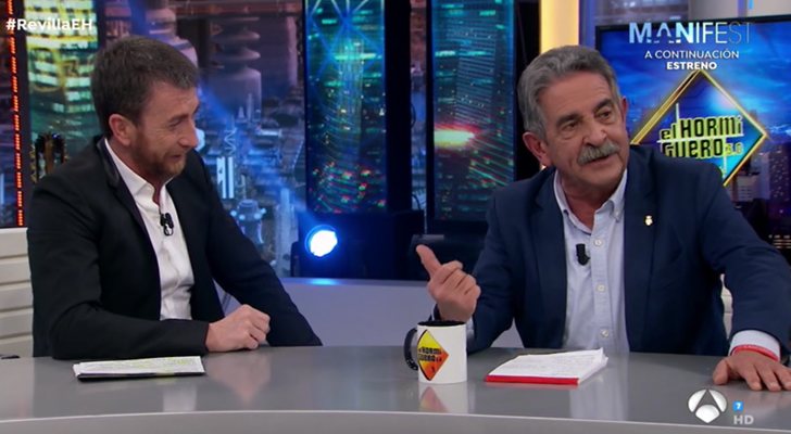 Pablo Motos y Miguel Ángel Revilla en 'El hormiguero'
