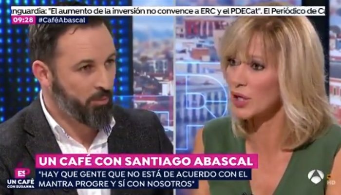 Santiago Abascal y Susanna Griso en 'Espejo Público'