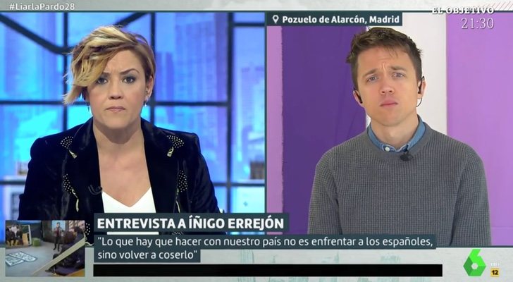 Cristina Pardo e Íñigo Errejón en 'Liarla Pardo'