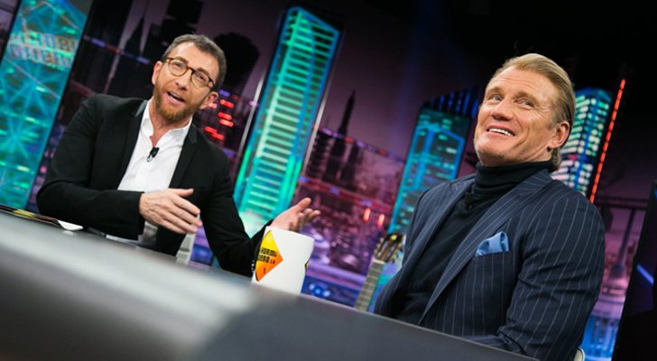 Pablo Motos y Dolph Lundgren en 'El hormiguero'