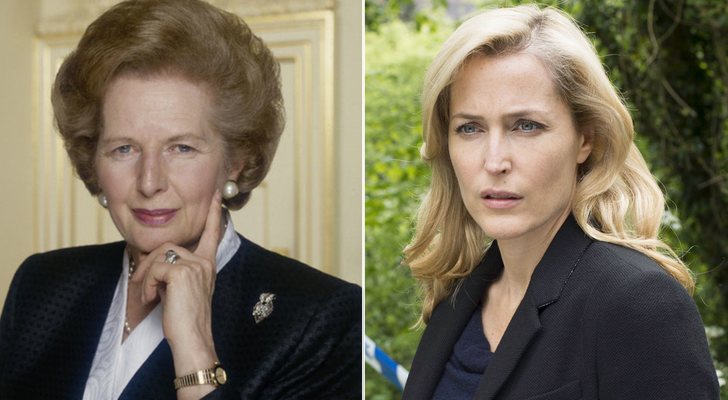 Margaret Thatcher y Gillian Anderson
