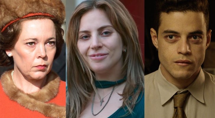 Olivia Colman, Rami Malek y Lady Gaga, tres actores nominados en los Oscar 2019