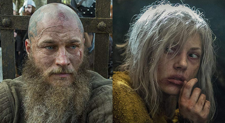 Ragnar Lothbrok (Travis Fimmel) y Lagertha (Katheryn Winnick) en 'Vikings'