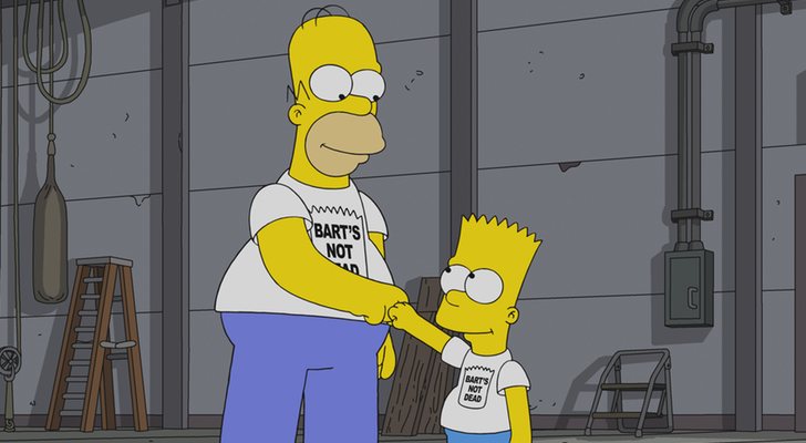 Homer y Bart en 'Los Simpson'