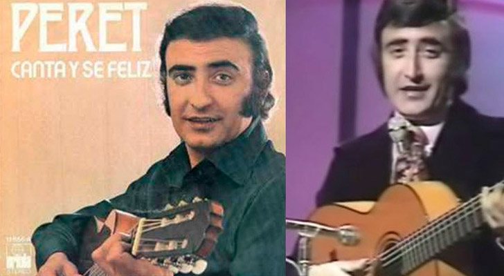 Peret canta "Canta y sé feliz" En Eurovisión 1974 representando a España