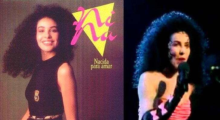 Nina canta "Nacida para amar" en Eurovisión 1989 representando a España