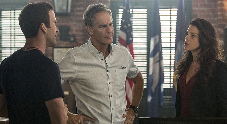 Lucas Black, Scott Bakula y Vanessa Ferlito en 'NCIS: New Orleans'