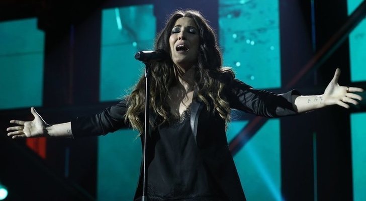 Malú durante su actuación en &#39;OT 2018&#39;