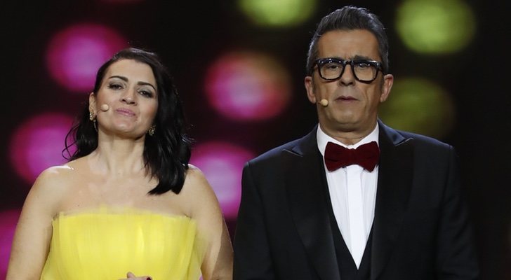 Silvia Abril y Andreu Buenafuente, en los Goya 2019