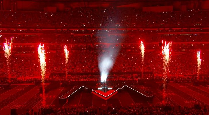 Escenario del espectáculo de medio tiempo de a Super Bowl 2019