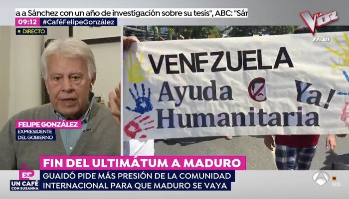 Felipe González en 'Espejo público'